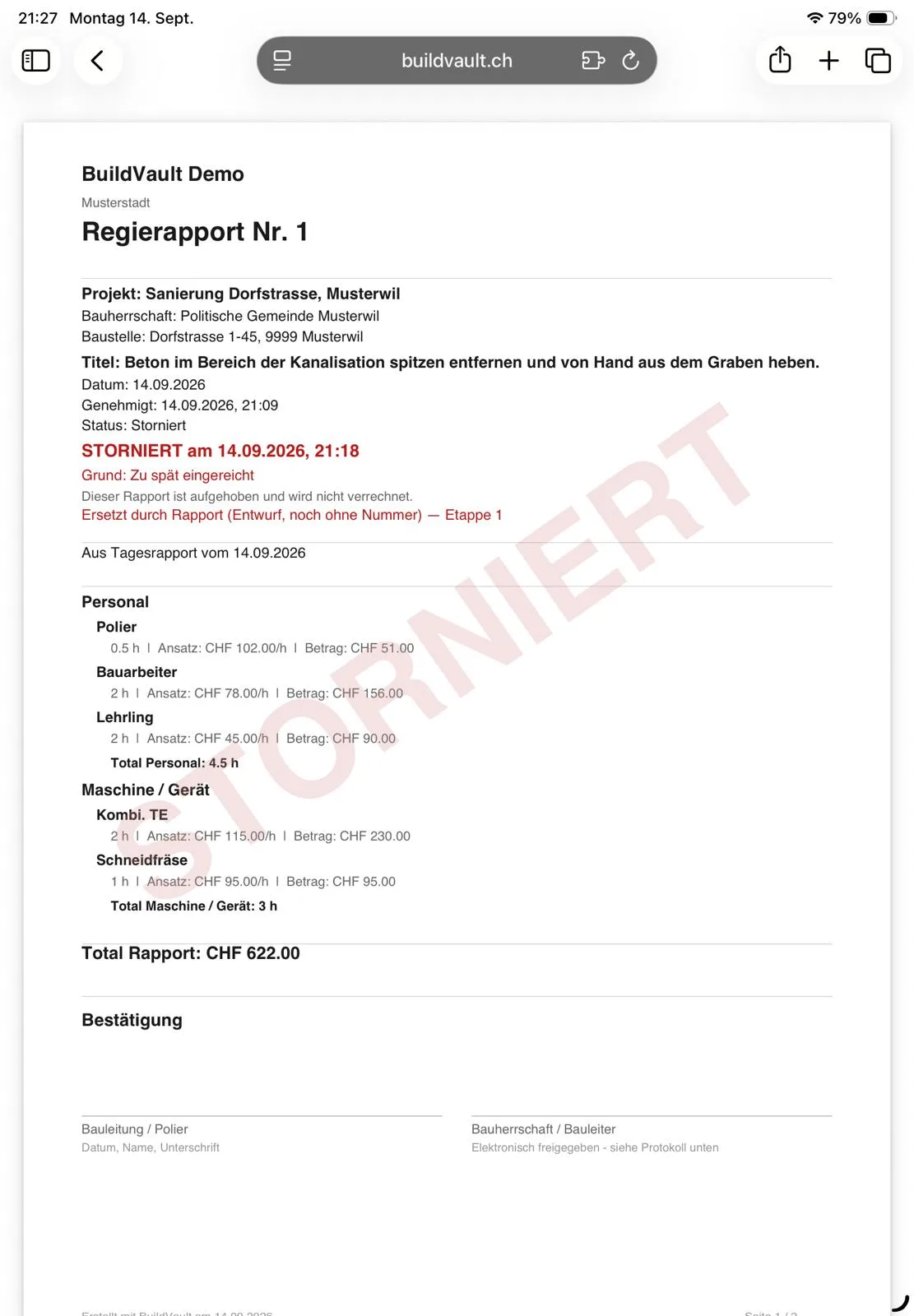PDF mit Wasserzeichen STORNIERT