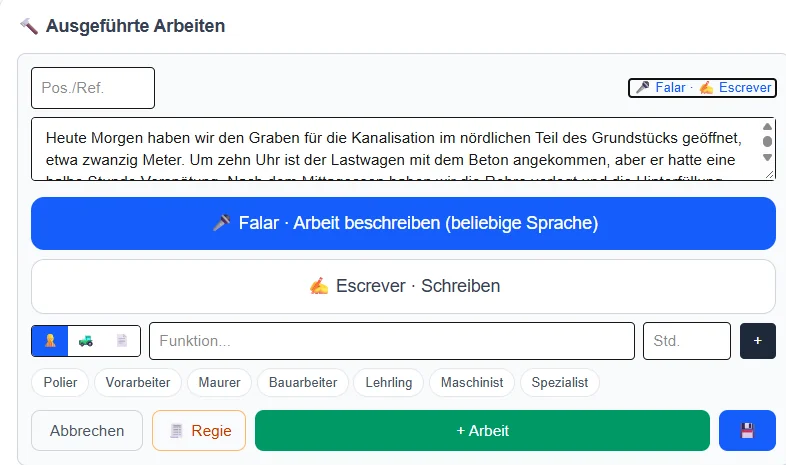 Knöpfe in der eigenen Sprache